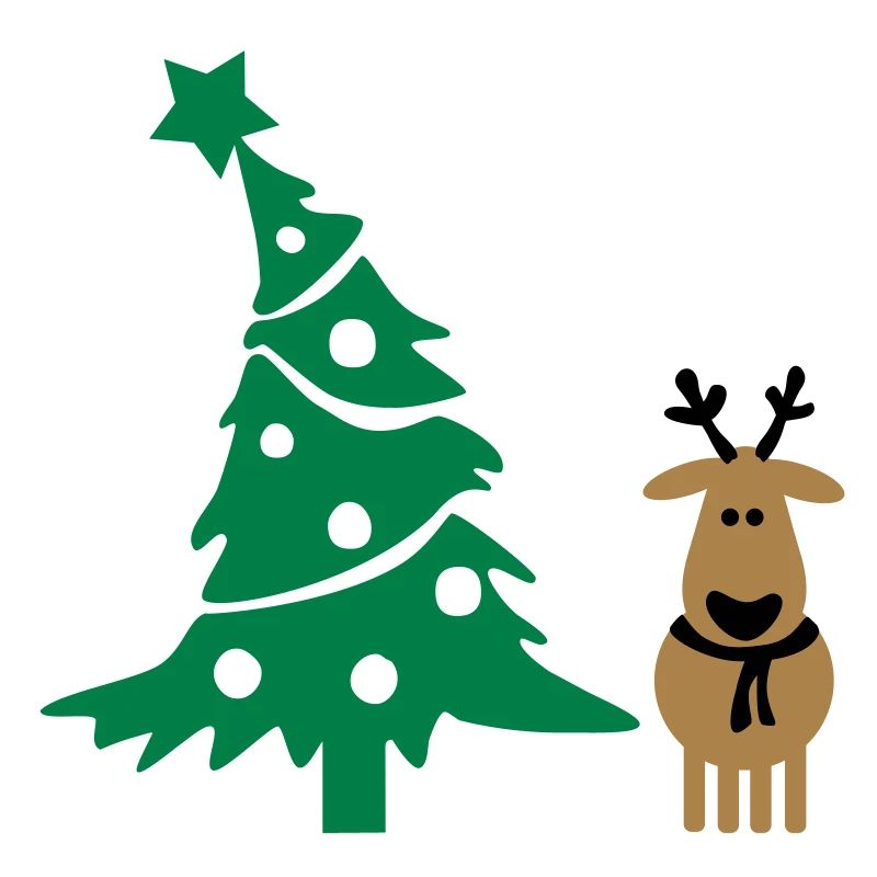 Rentier & Weihnachtsbaum
