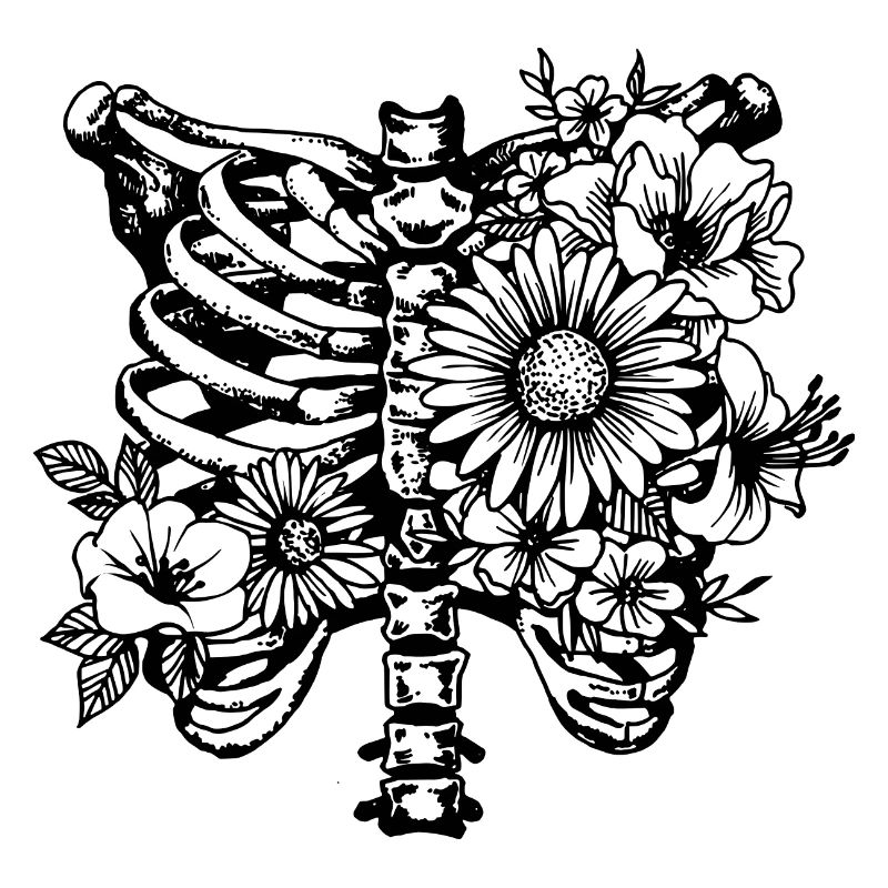 Rippenkäfig Blumen