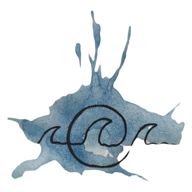 Beach Waves Aquarell