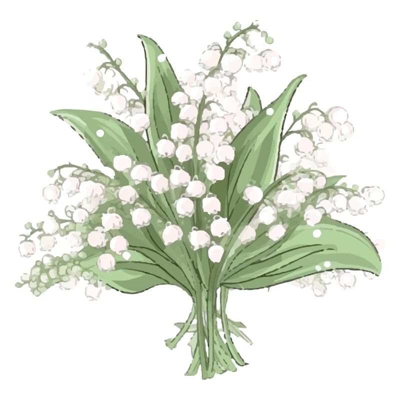 Blumenstrauß vom Maiglöckchen