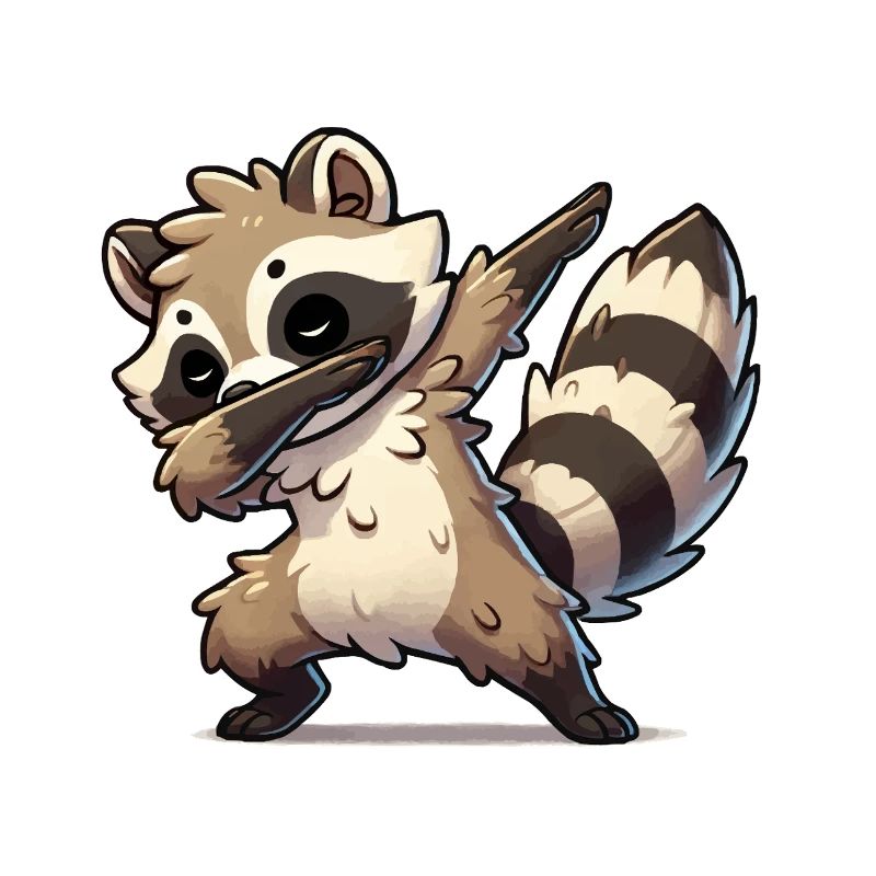 waschbär dabbing