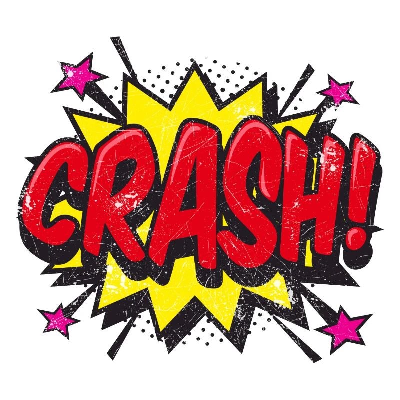 CRASH CRASH! COMIC COMICSTYLE 80s MOTIVE GESCHENK