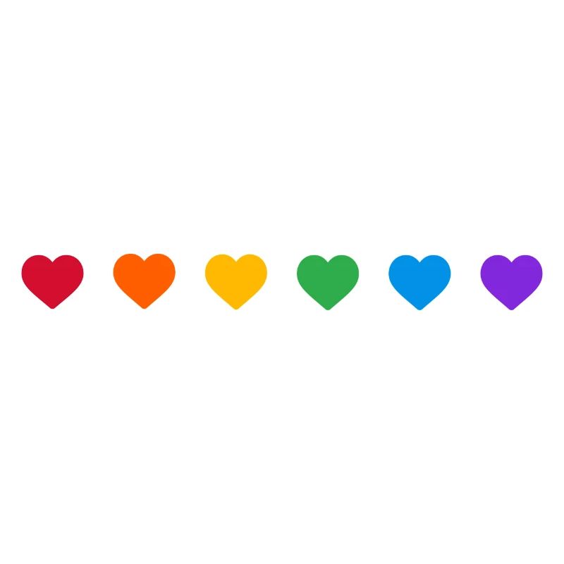 Rainbow Hearts LGBTQ Pride