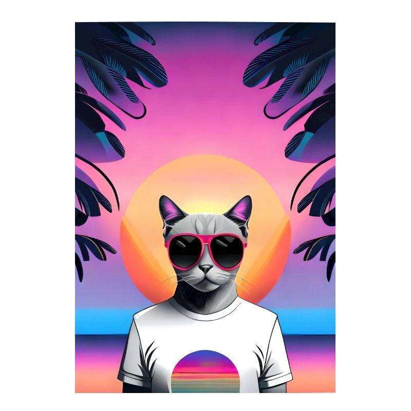 Synthwave Cat
