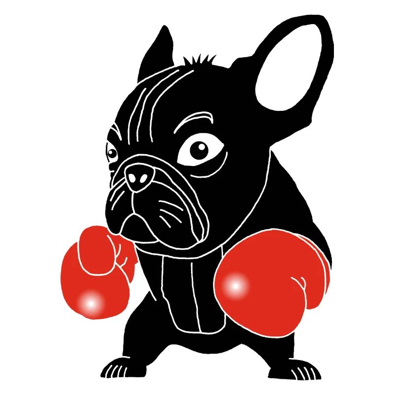 Schwarzer Hundeboxer