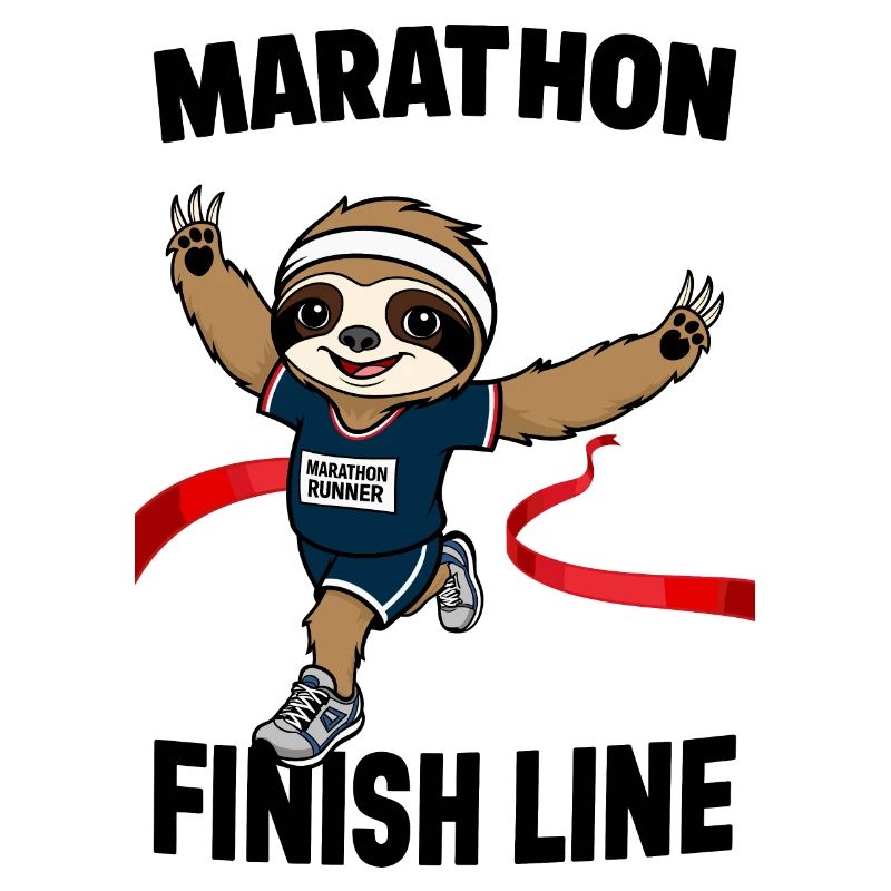 Faultier Marathonläufer