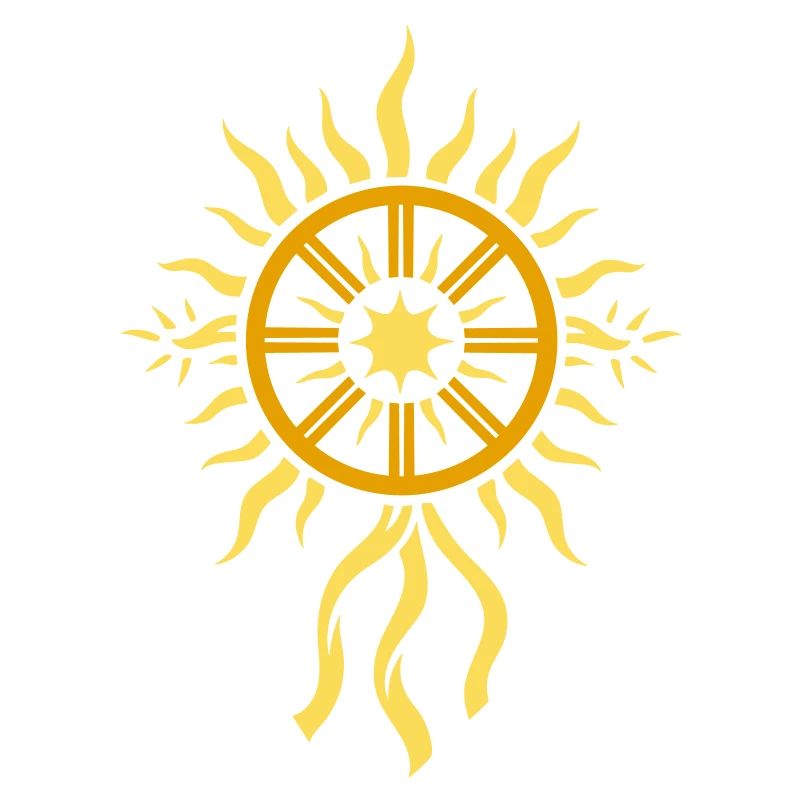 Sonnenrad Symbol - Mittsommer Feuerrad