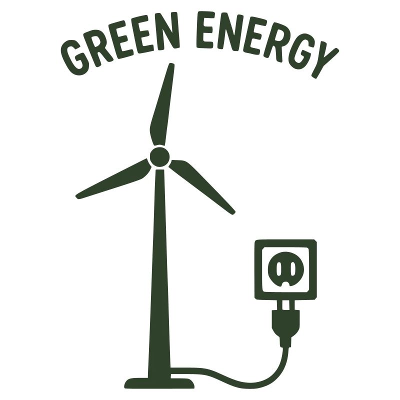 Grüne Energie Windkraft Steckdose