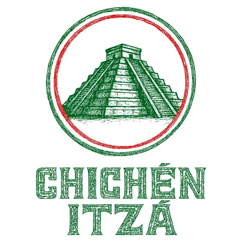 Drapeau du temple de Chichen Itza Mexique