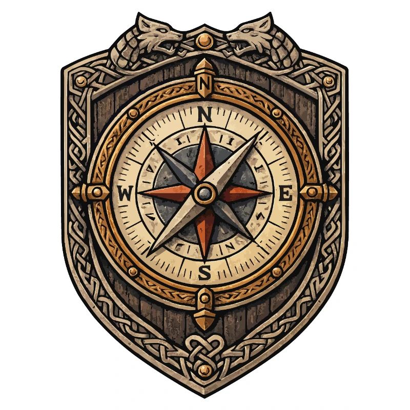 Wikinger Kompass Wappen