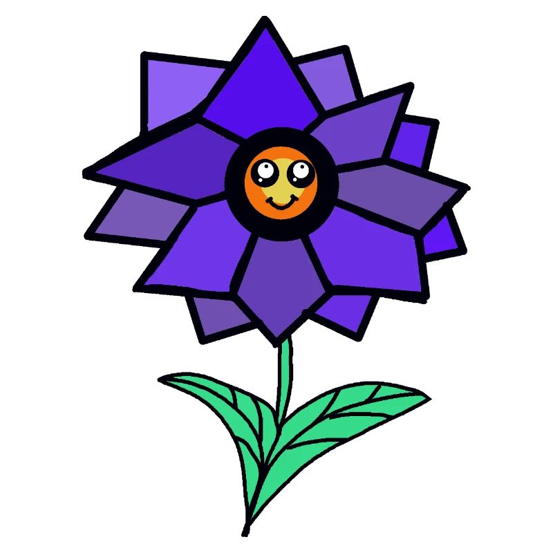 Geometrische Blumen  Kawaii-Blume
