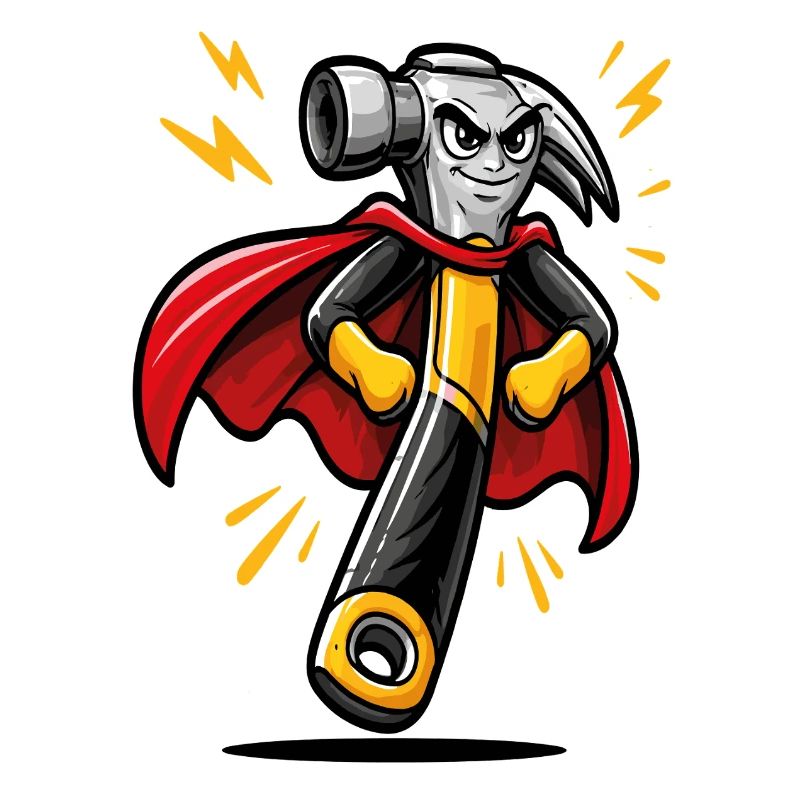 DIY-Superhelden-Cartoon-Hammer