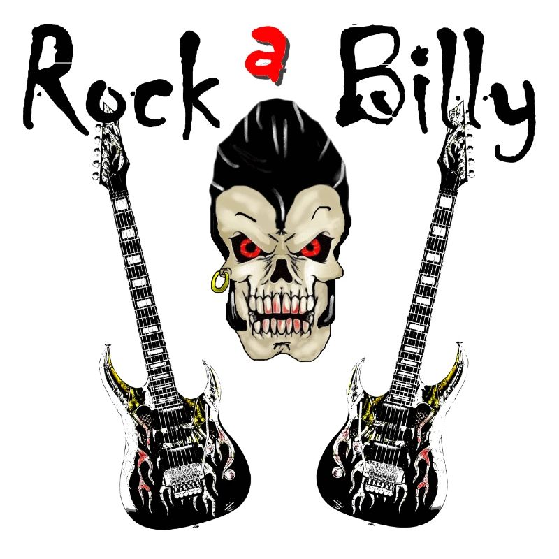 skull rockabilly