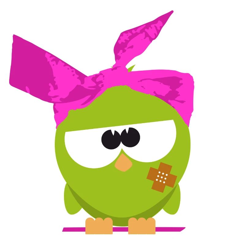 Birdie mit Kopftuch