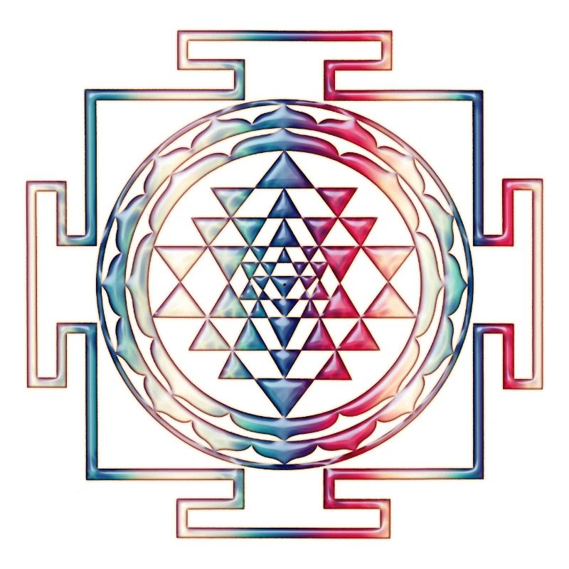 Sri Yantra - glass