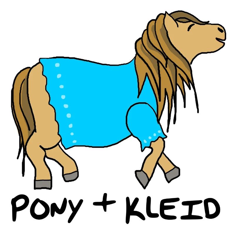 Pony und Kleid