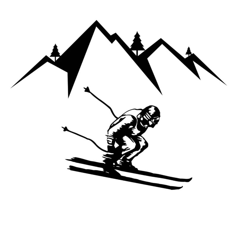 Skifahrer Skifahren