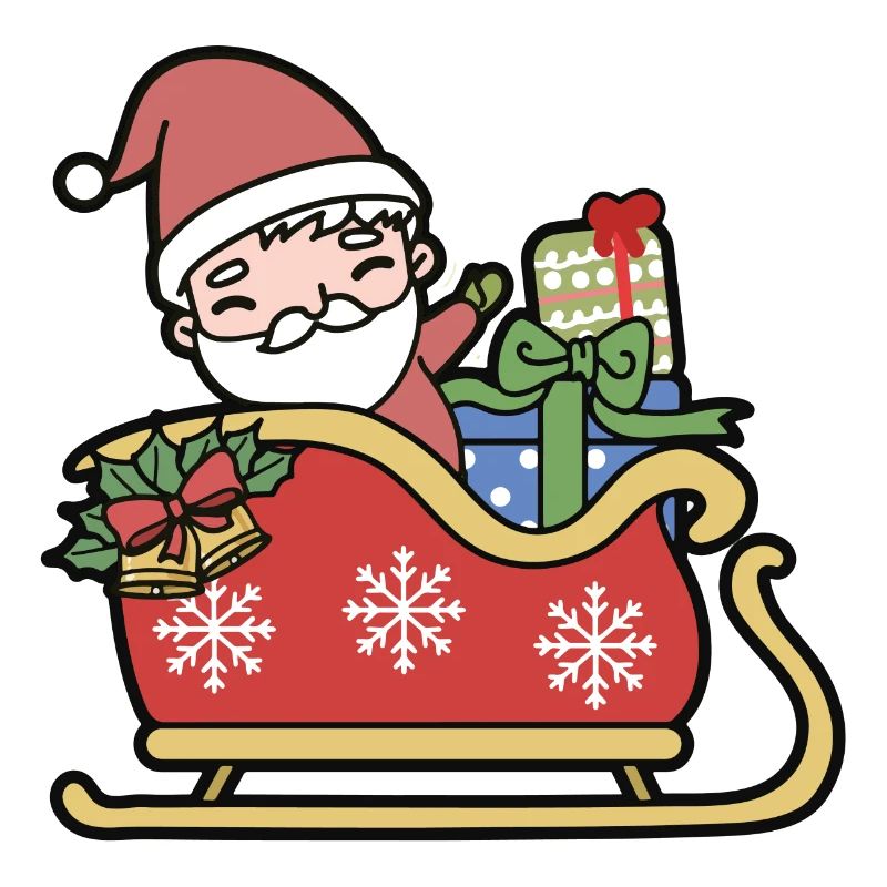 Weihnachtsmann im Schlitten