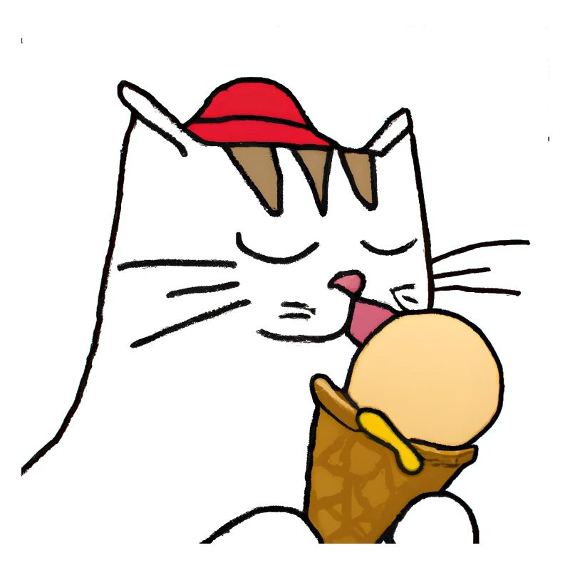 Katze mit Eis