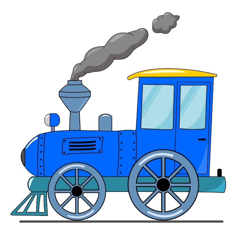 Kinderzug Eisenbahn blau