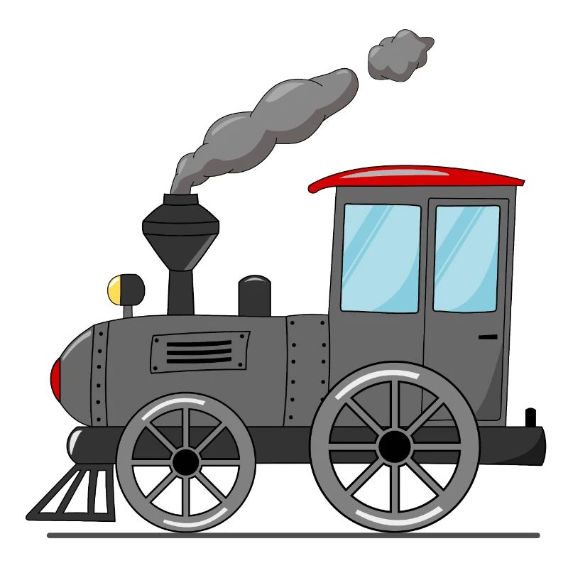 Kinderzug Eisenbahn grau