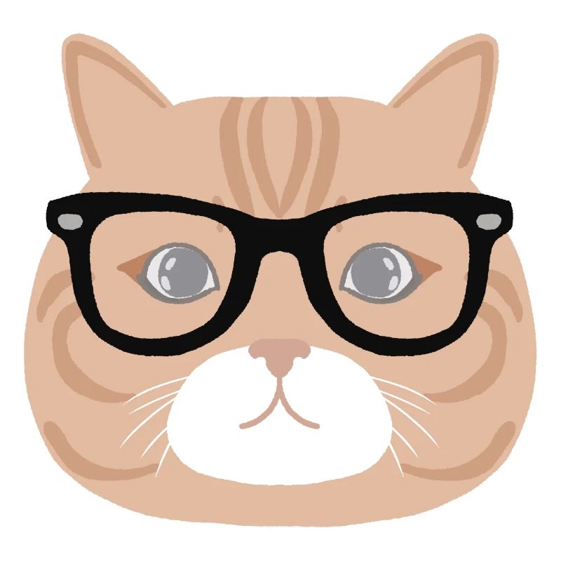Katze mit Brille
