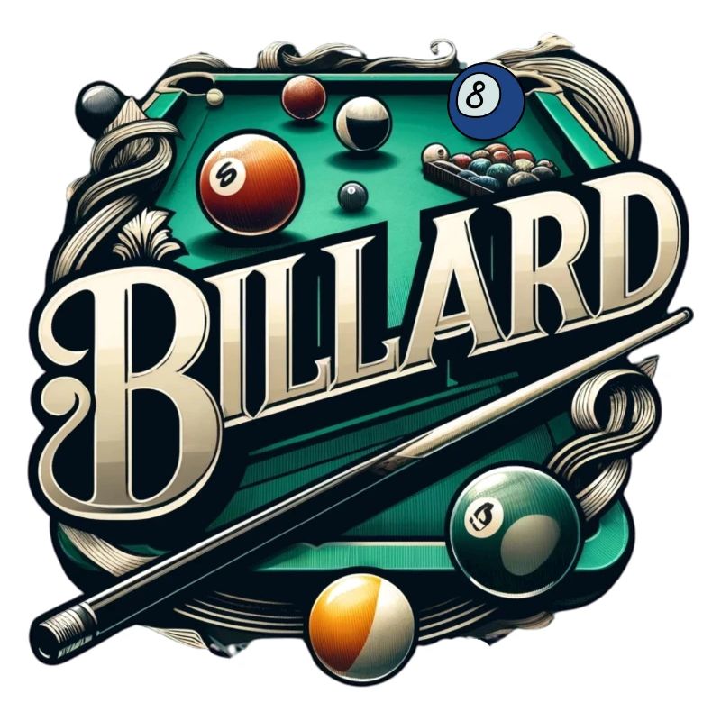 Billard jouant de la queue à la table de billard