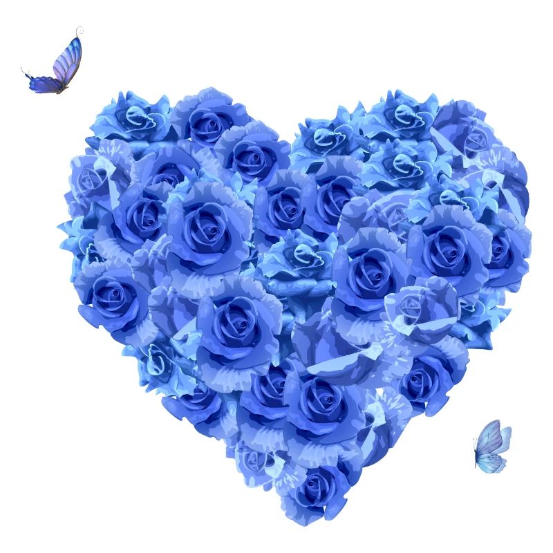 Blaues Blumenherz