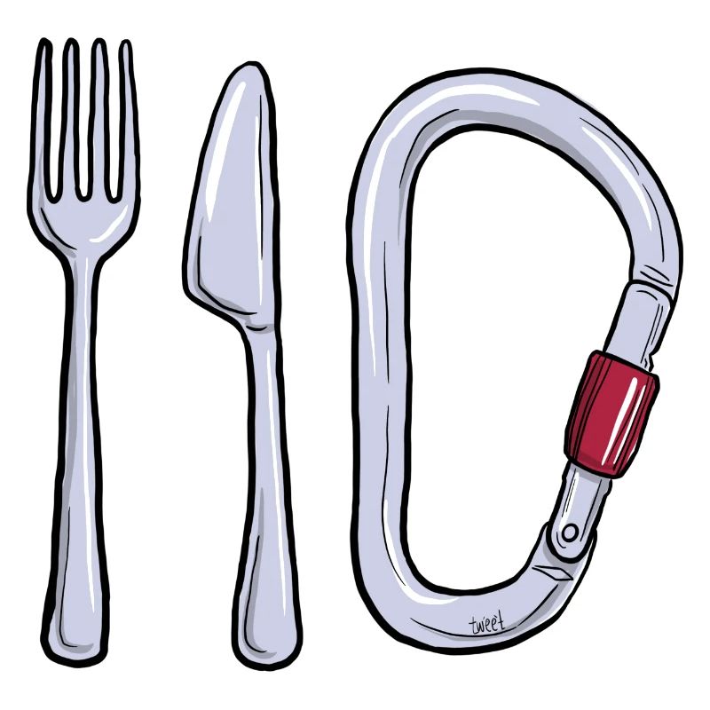 Messer, Gabel, Karabiner