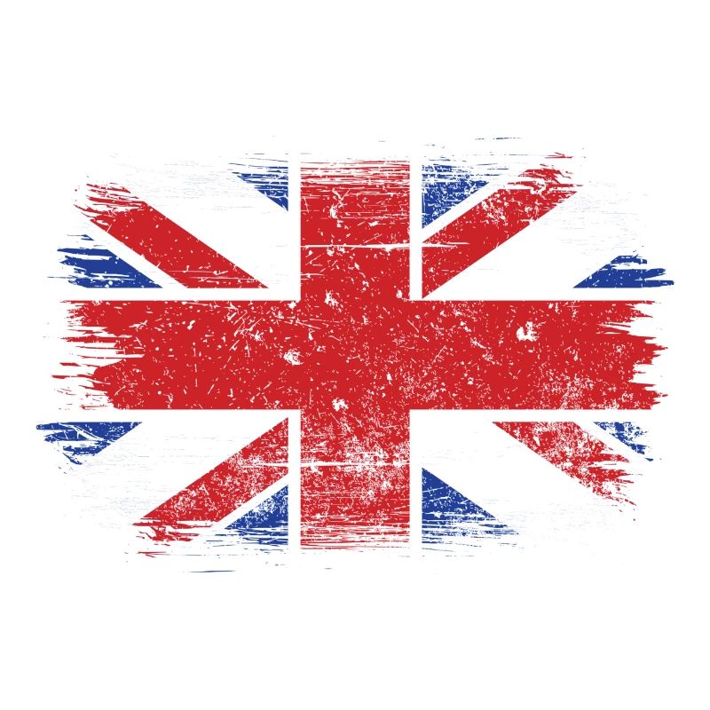 Pinselstrich Union Jack Flagge