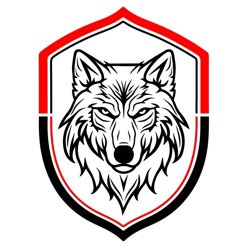 Wolf Symbol Head Shield