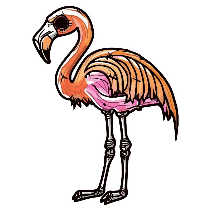 Flamingo Halloween Zombie