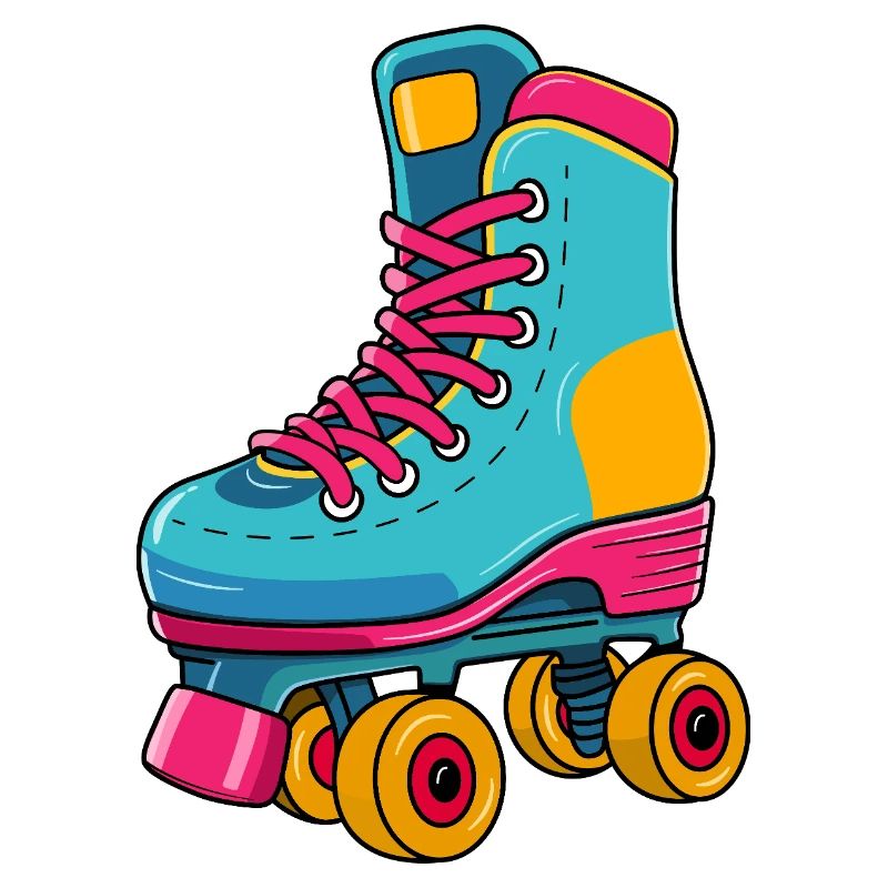 Retro Rollschuh – Bunt & Kultig
