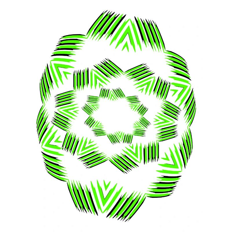 Neon Mandala Fan Pattern