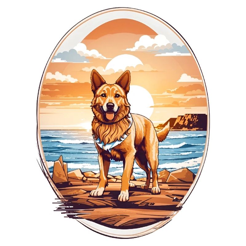 Hund am Strand