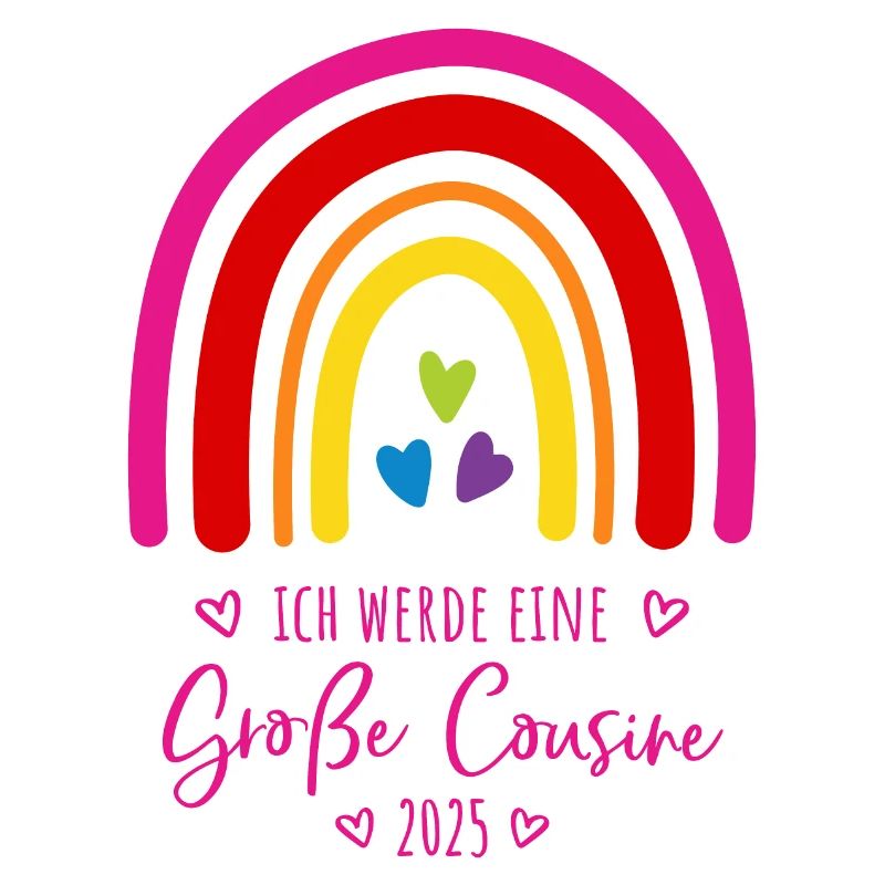 Boho Regenbogen Ich werde eine große Cousine 2025