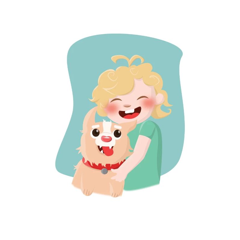 Kind mit Hund