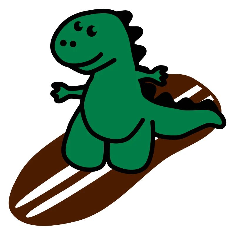Surfing Dinosaurier