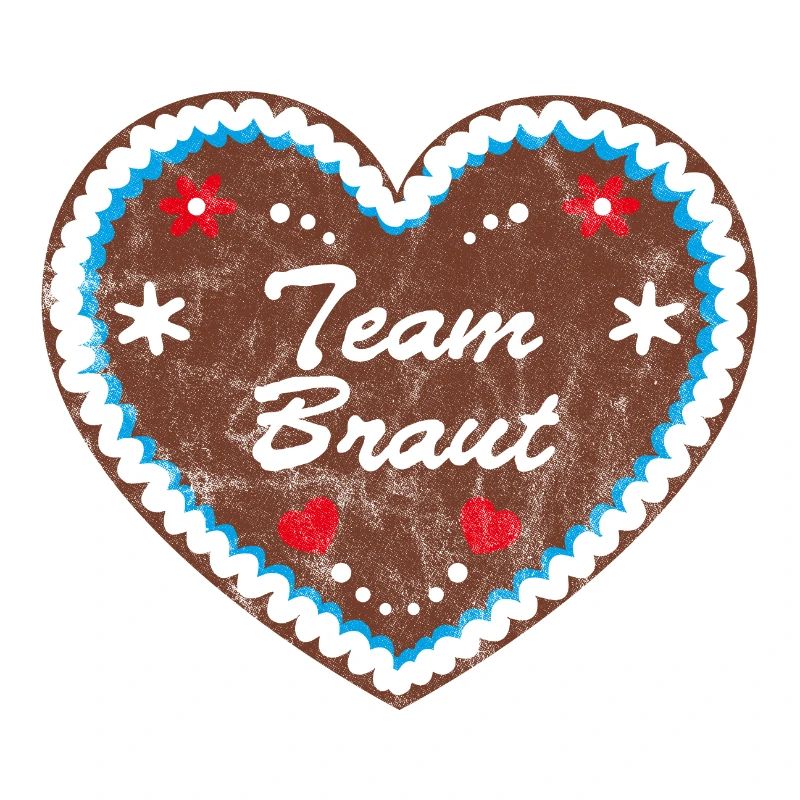Lebkuchenherz "Team Braut"