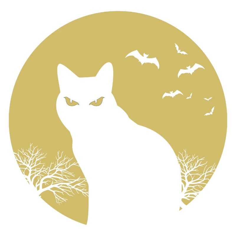 halloween cat moon