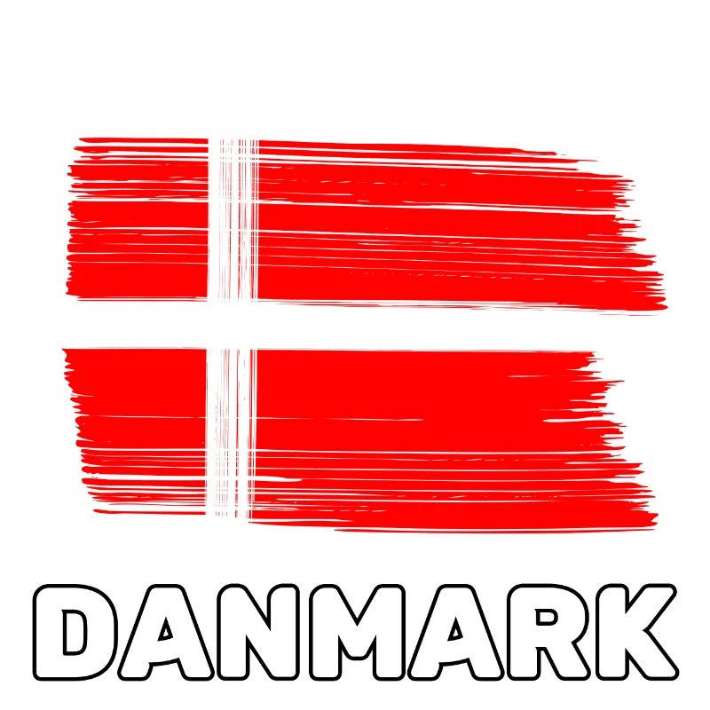 Le Danemark avec le drapeau national