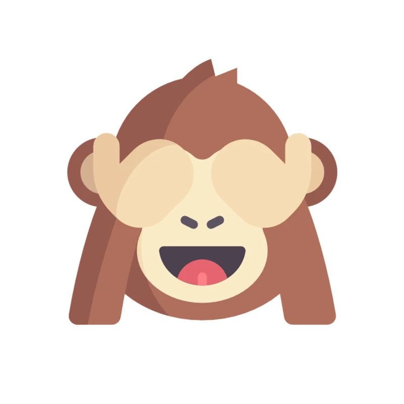 süßes Affen Emoticon