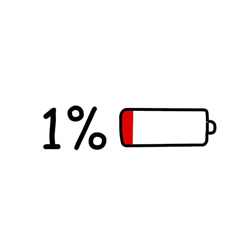 1% battery.