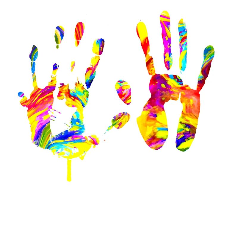 Empreinte de main colorée