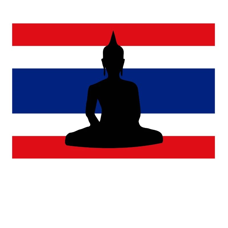 Thailand Flagge Buddha