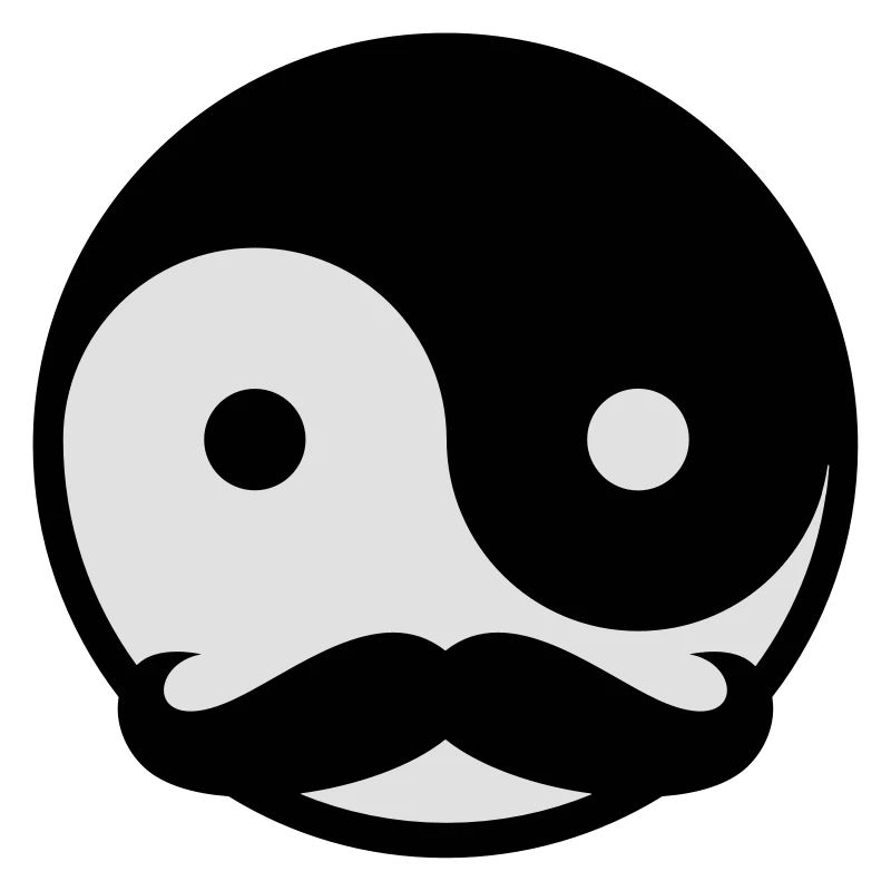 Mustache Yin Yang