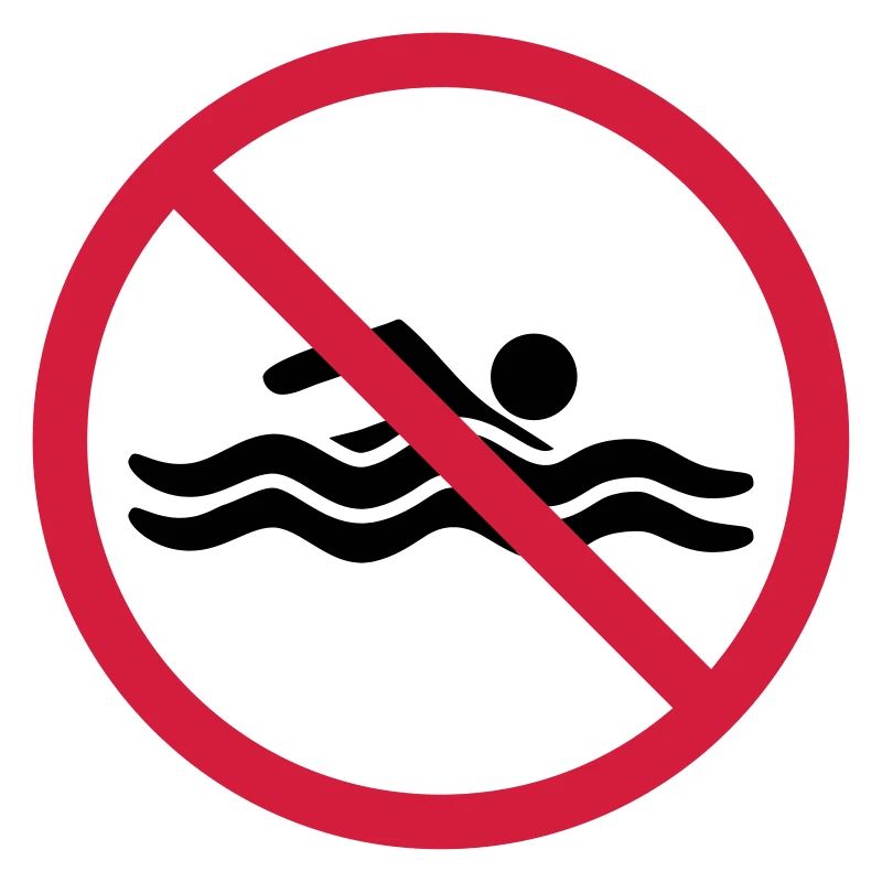 nage interdite zone d'alerte sans bouclier