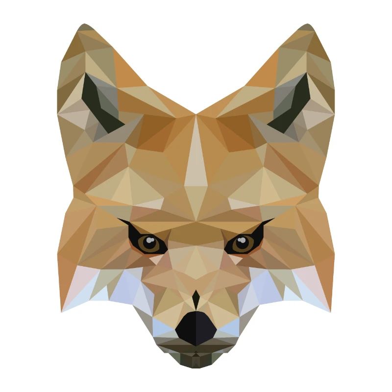 Low Poly Art Fox - Geschenkidee