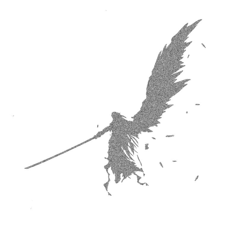 Nuage d'ange épée longue