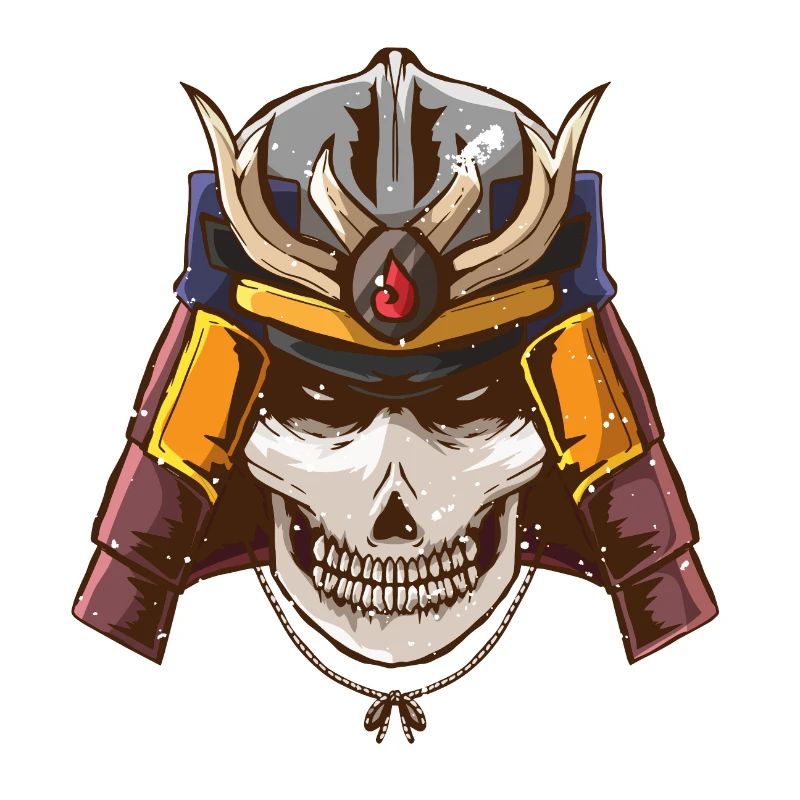 Samurai helmet armor skeleton helmet warrior fallen